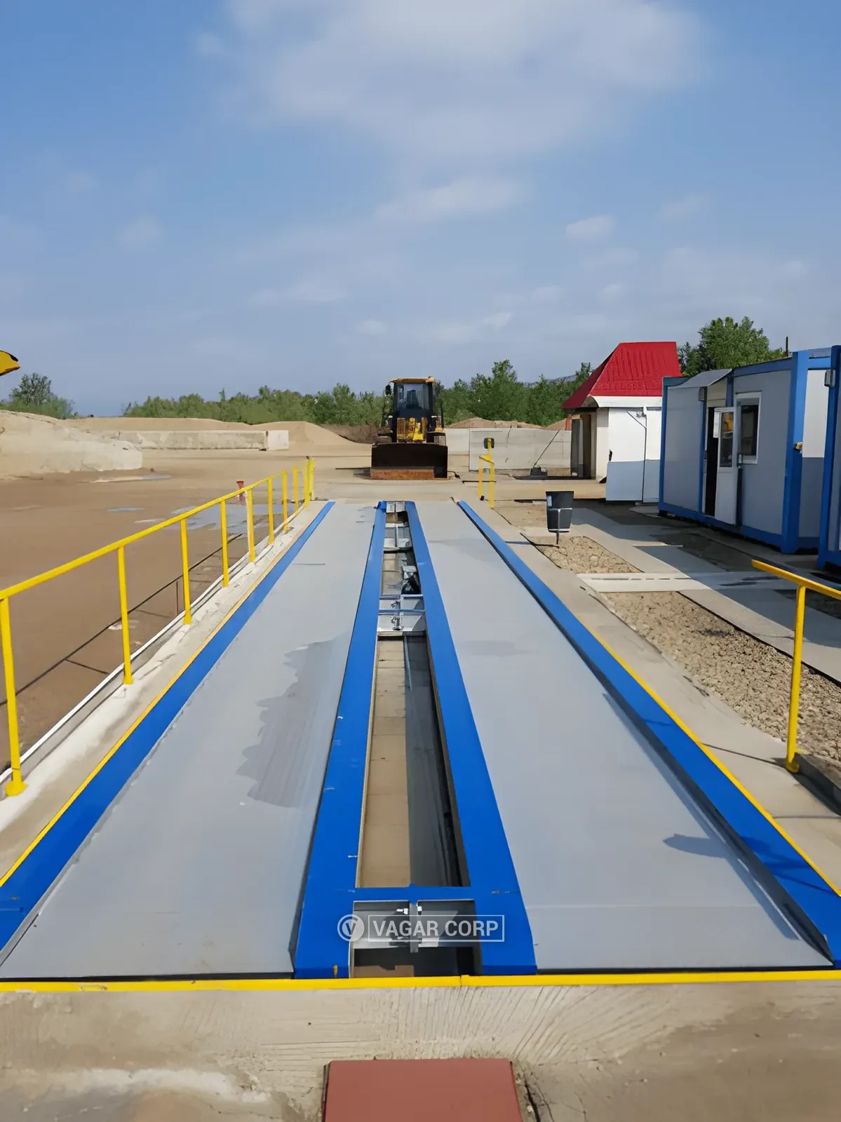Dva čelična segmenta kamionske vage