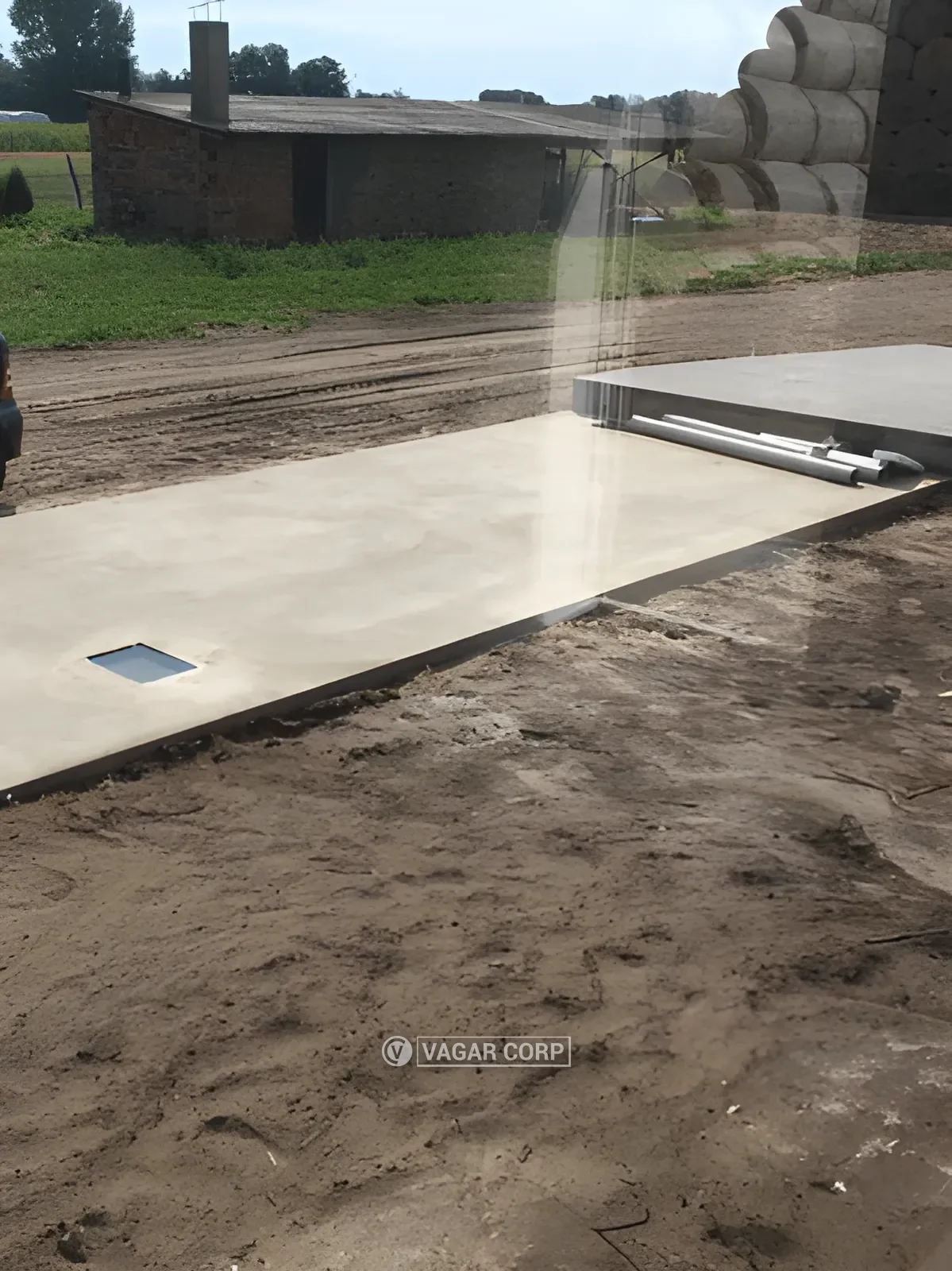 Betonski temelj spreman za montažu mosta